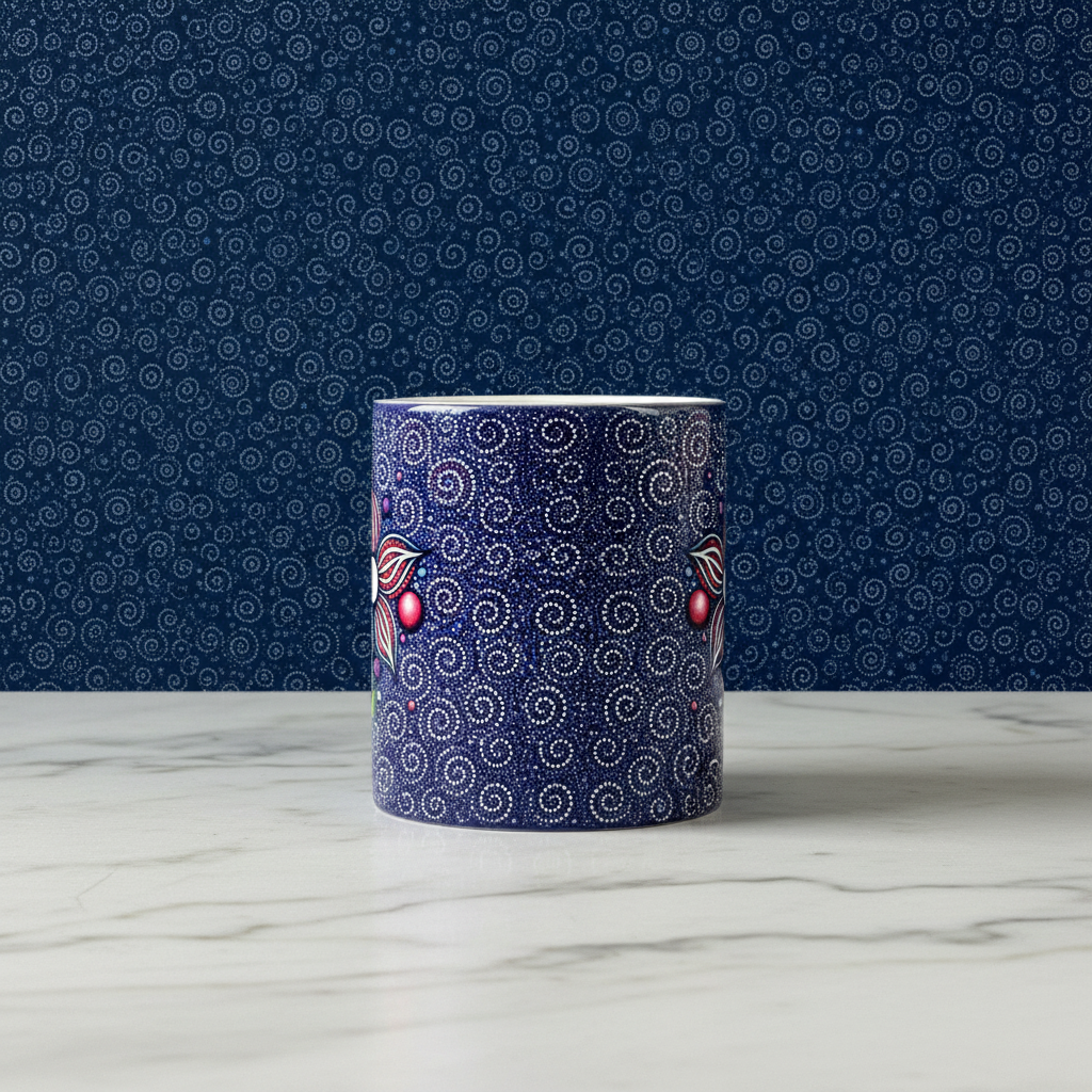 Dot Art Mug – Back/side view